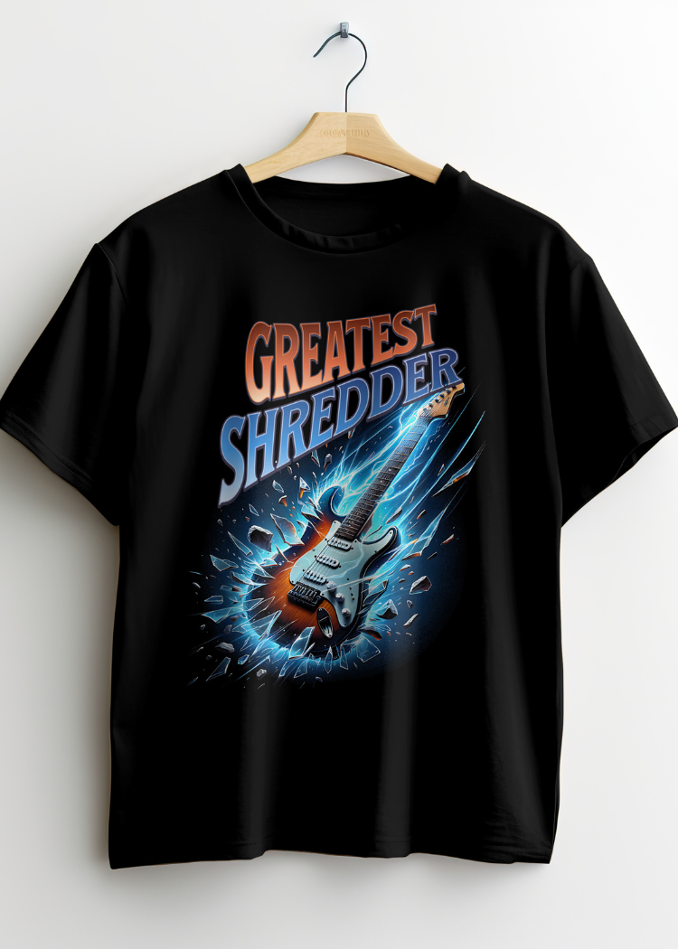 Greatest Shredder Guitar Graphic T-Shirt