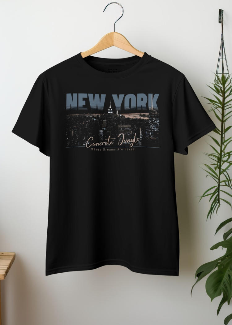 Black "New York" Graphic T-Shirt